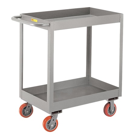 Little Giant Utility Cart, 12 ga. Steel, 3600 lb Load Capacity, 2 Shelves, 36" L, 18-3/8" W, 38" H DS1830X36PY